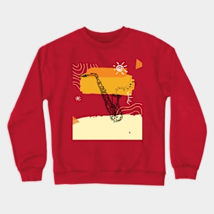 Saxophone spell Crewneck Sweatshirt